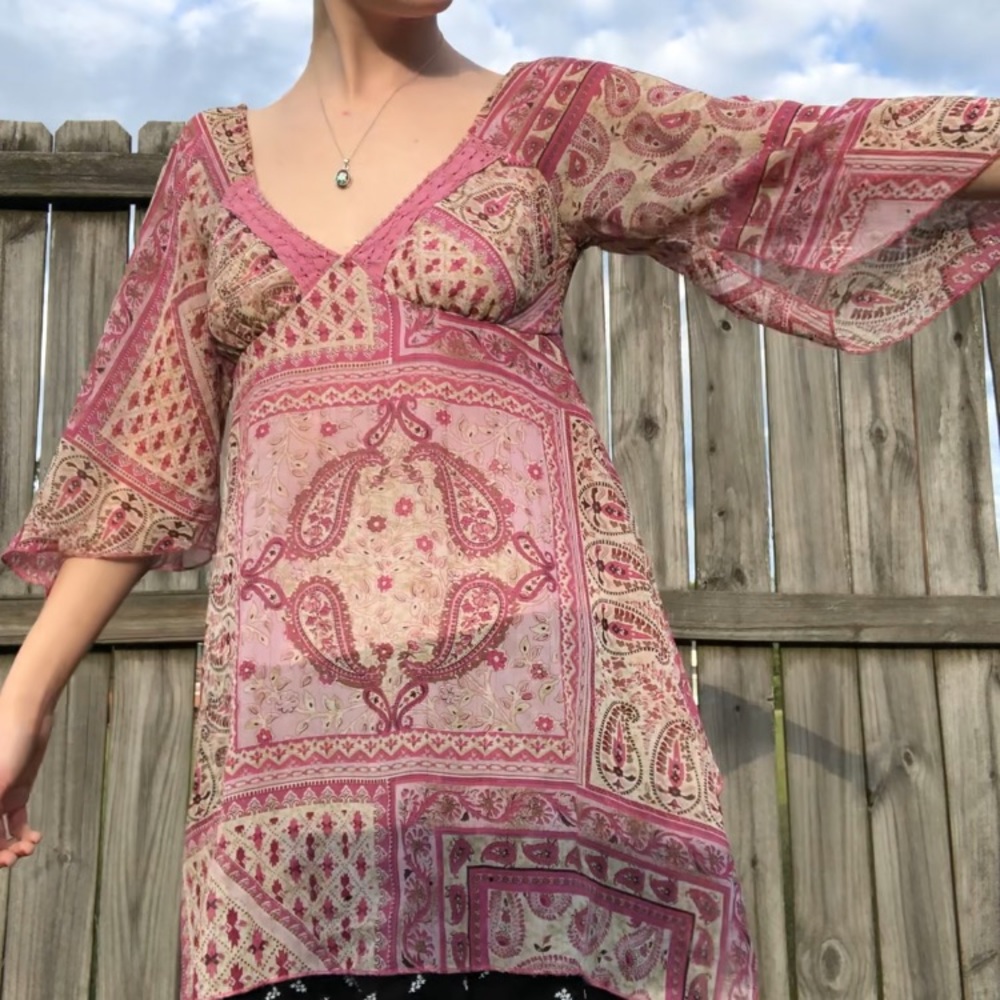 Vintage Y2K Bohemian Top - Picture 5 of 11